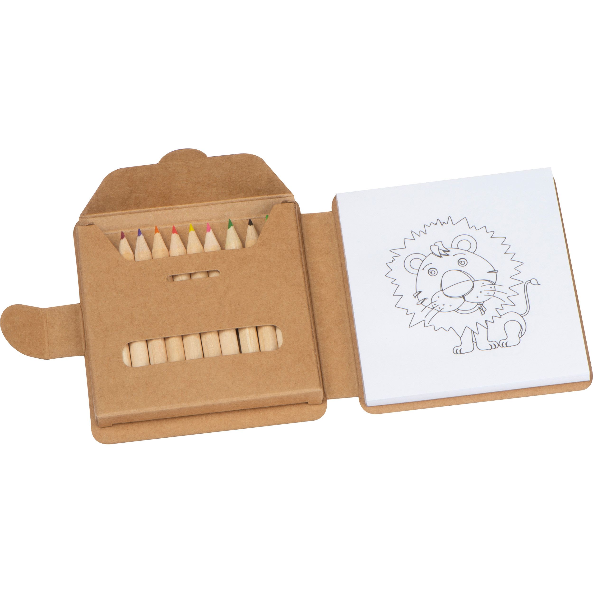 Malbuch mit 12 Buntstiften - beige-695