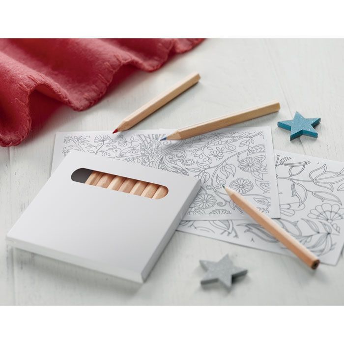 Mal-Set mit Buntstiften PAINT&RELAX - weiß-929