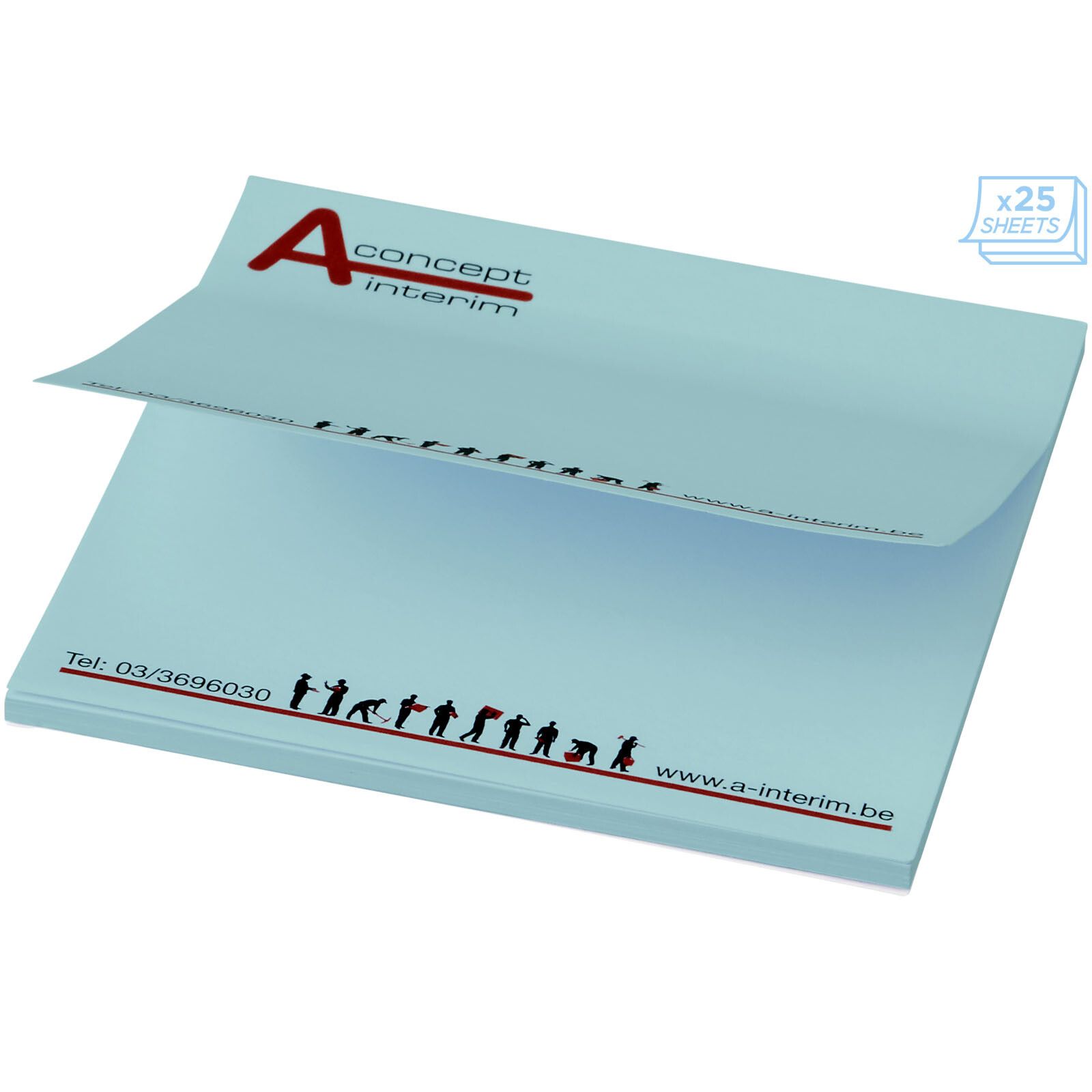 Sticky-Mate Haftnotizen 75x75 mm - hellblau-500