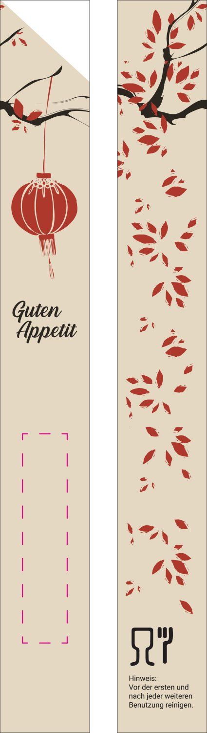 Veredelungsposition auf Verpackung