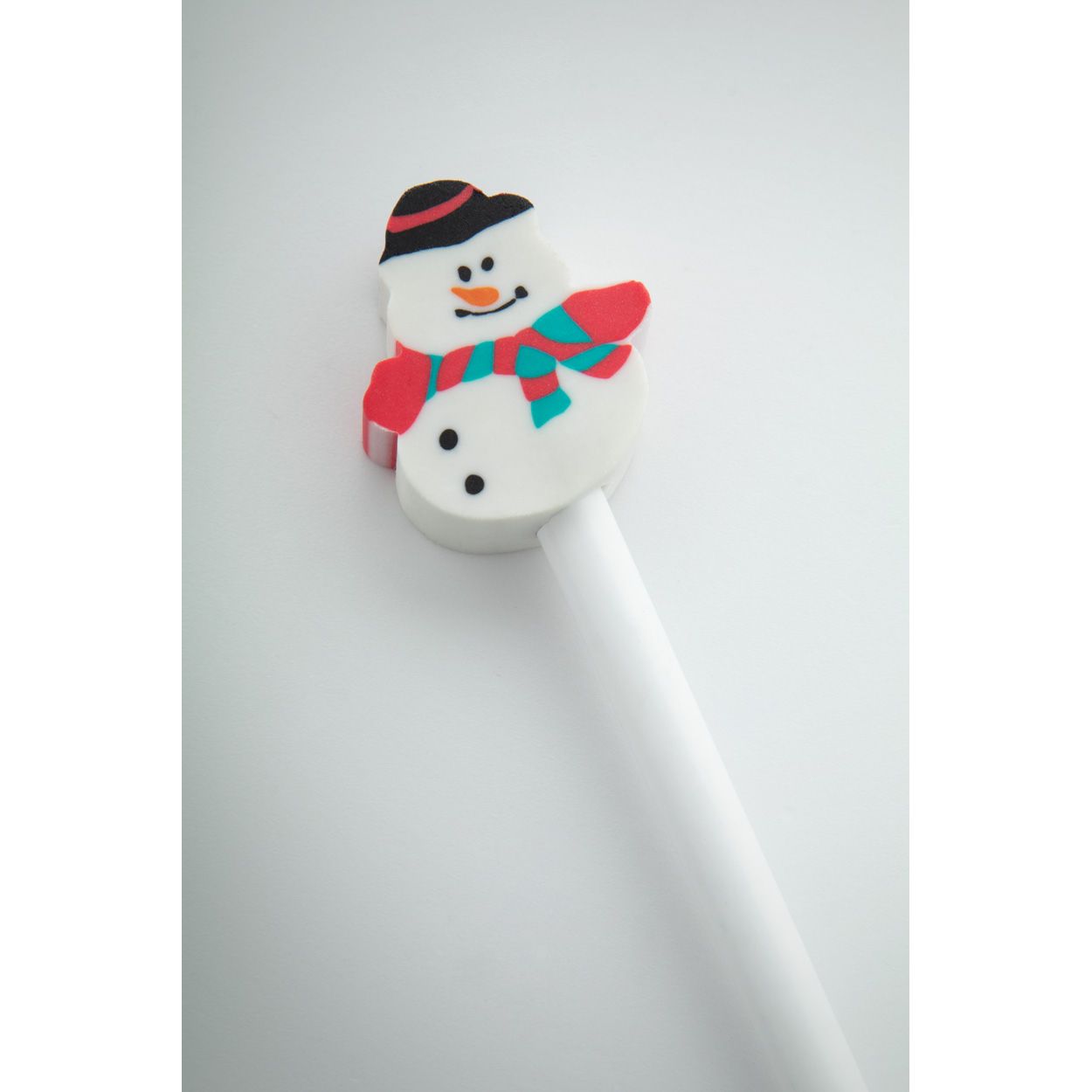 Ramsvika Bleistift mit Weihnachtsfigur, Schnemann - weiß-496