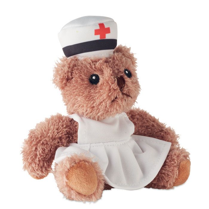 Teddybär Krankenschwester NURSE - weiß-182