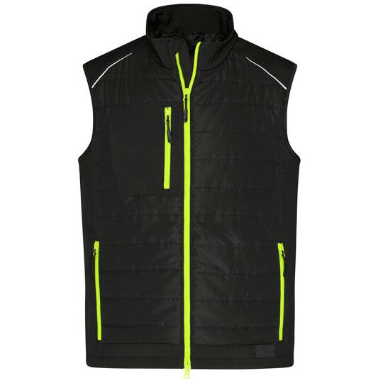 Men´s Hybrid Vest - black - neon yellow-294
