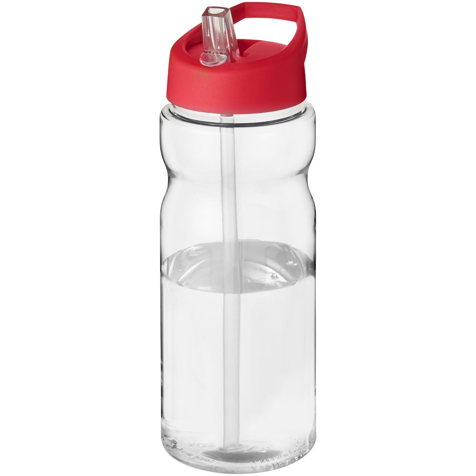 H2O Active Base 650 ml Sportflasche mit Ausgussdeckel - transparent -  rot-261