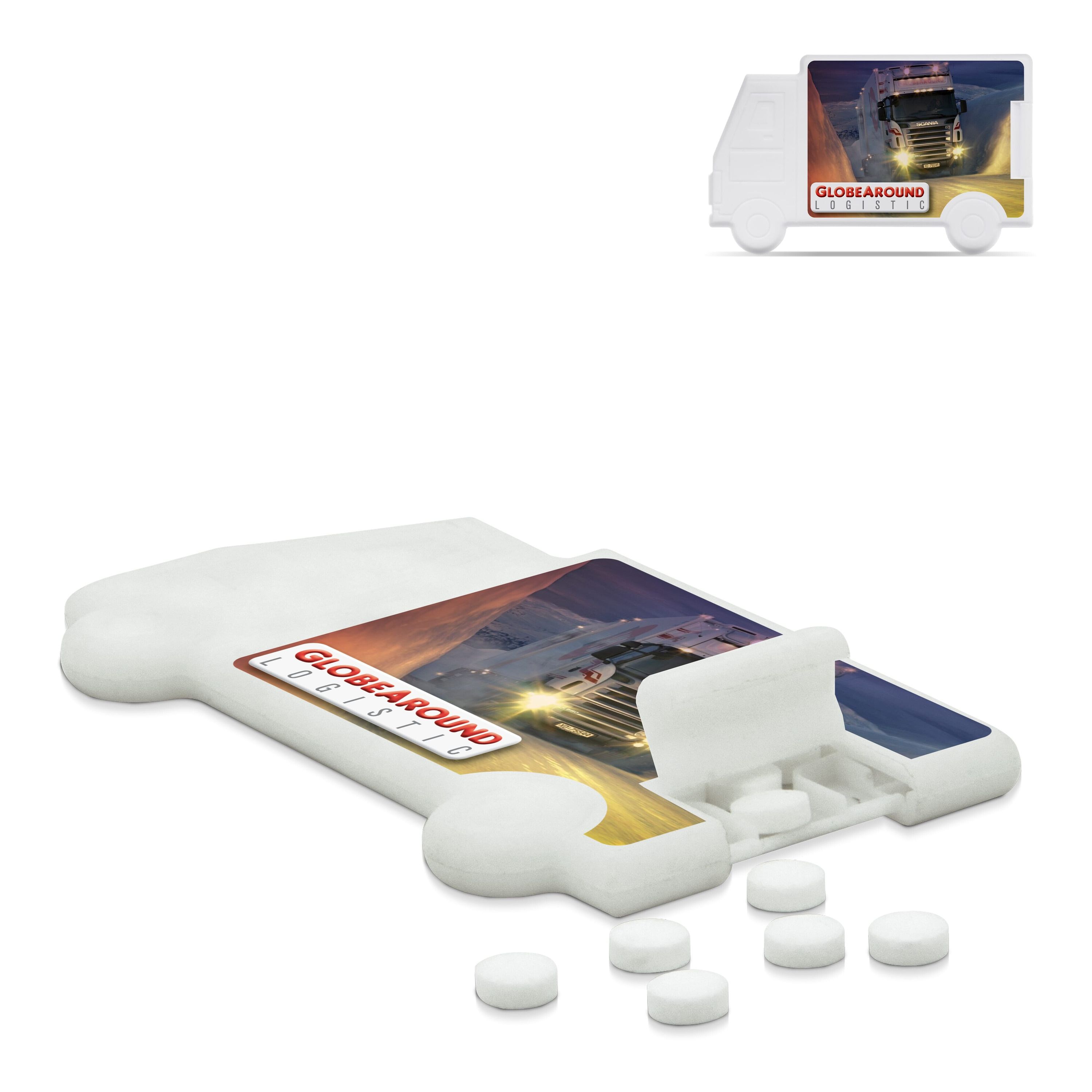 Pfefferminzdose LKW - weiss-283