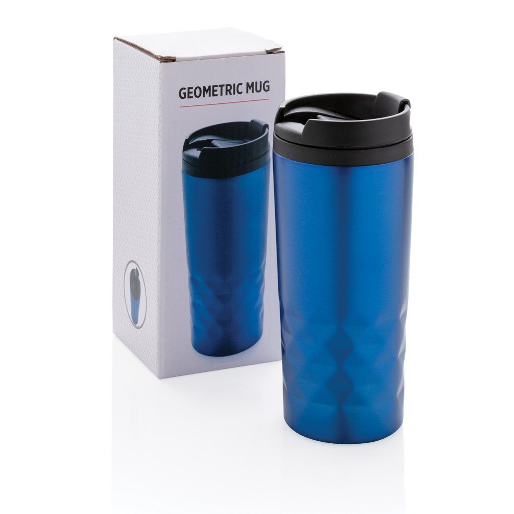 Geometrischer Becher - blau-874