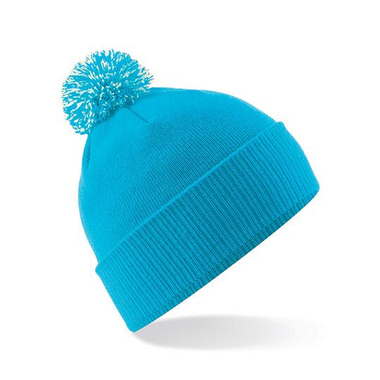 Snowstar® Beanie - surf blue - off white-778