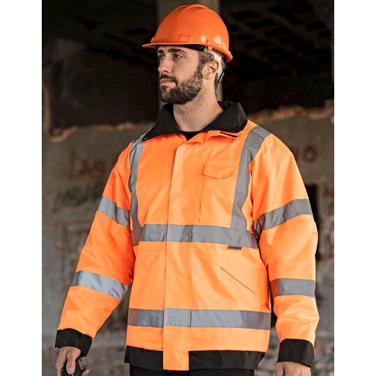 Hi-Vis Light Rain Jacket Kaunas - signal yellow-587