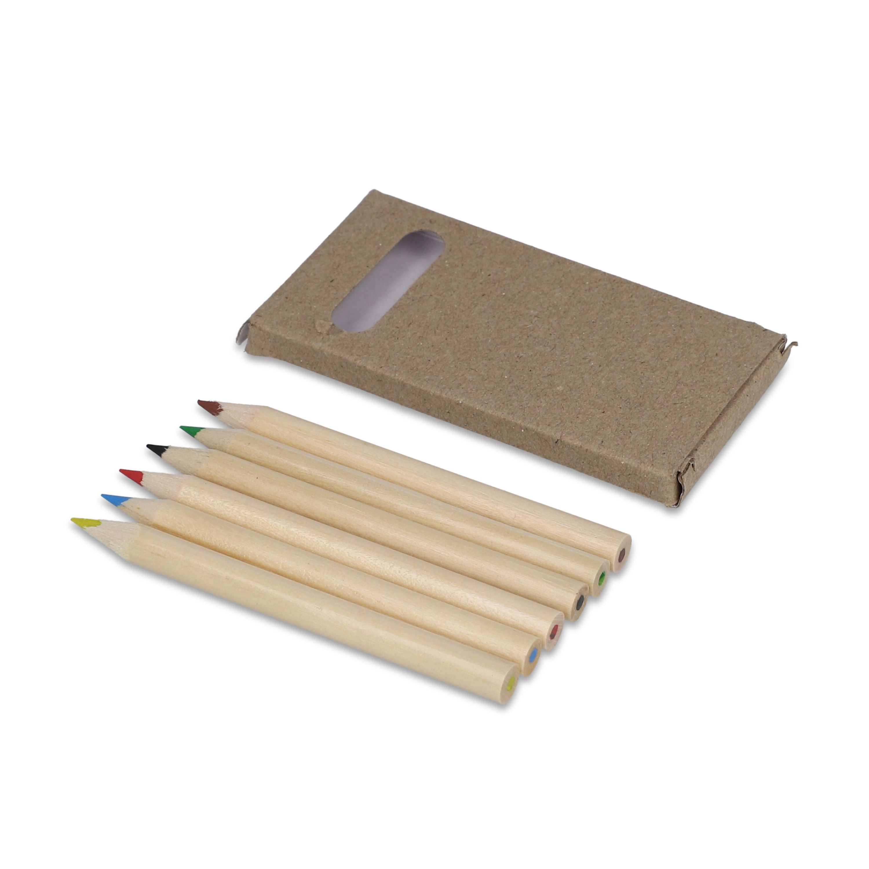 6 Buntstifte in Kraftbox - natur-864