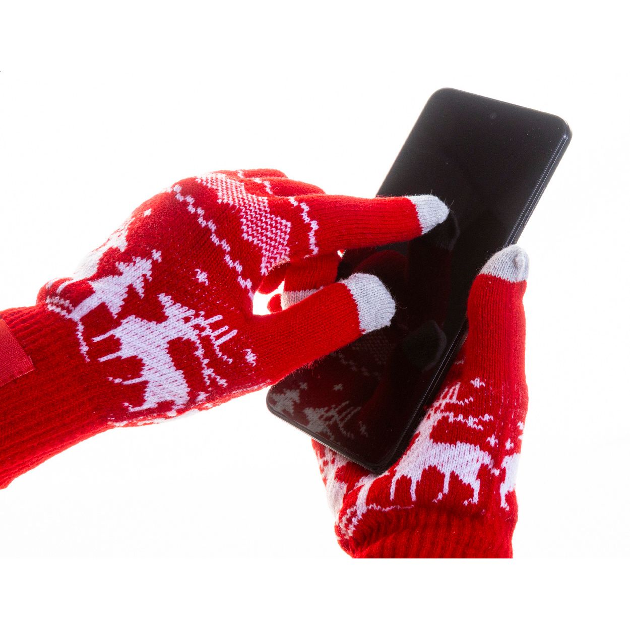 Skandihand Weihnachtliche Touchscreen-Handschuhe - rot-599