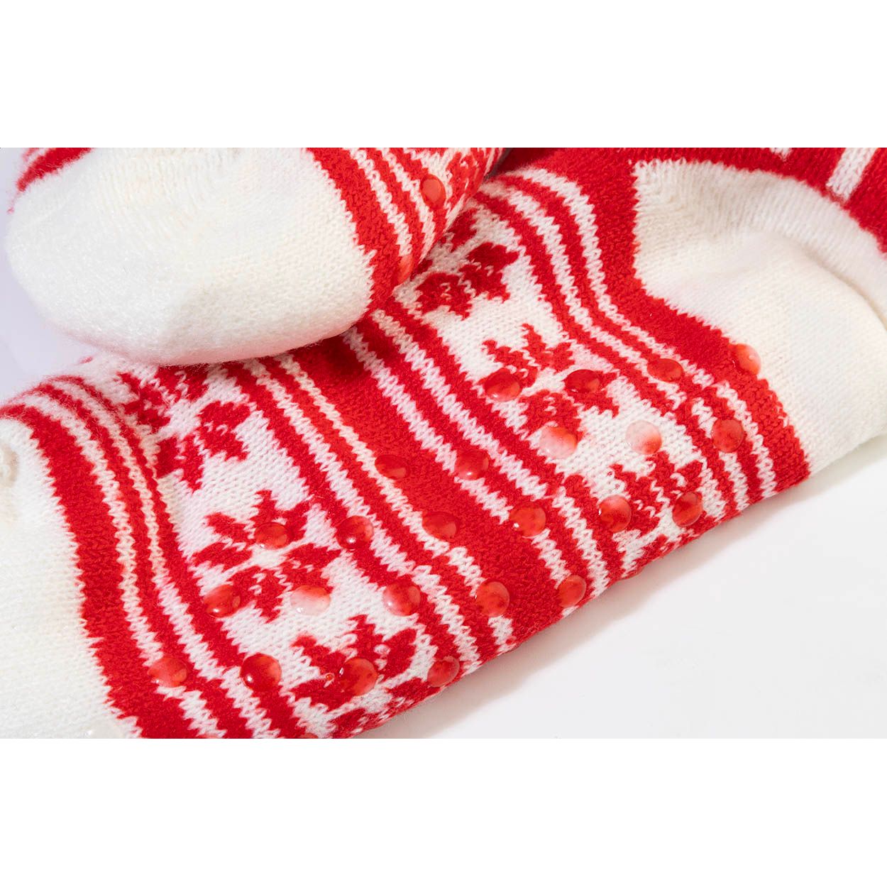 Norsokkar Weihnachtshausschuhsocken - rot-983