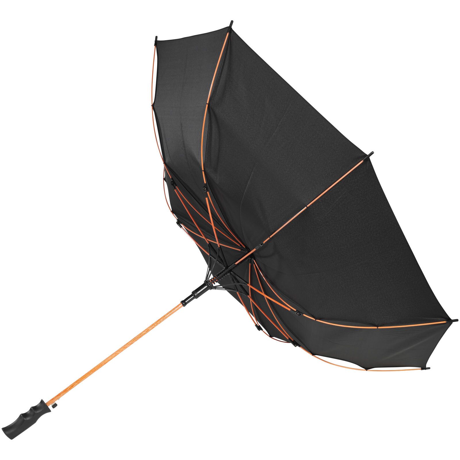 Stark 23" Automatik-Sturmschirm - orange -  schwarz-714