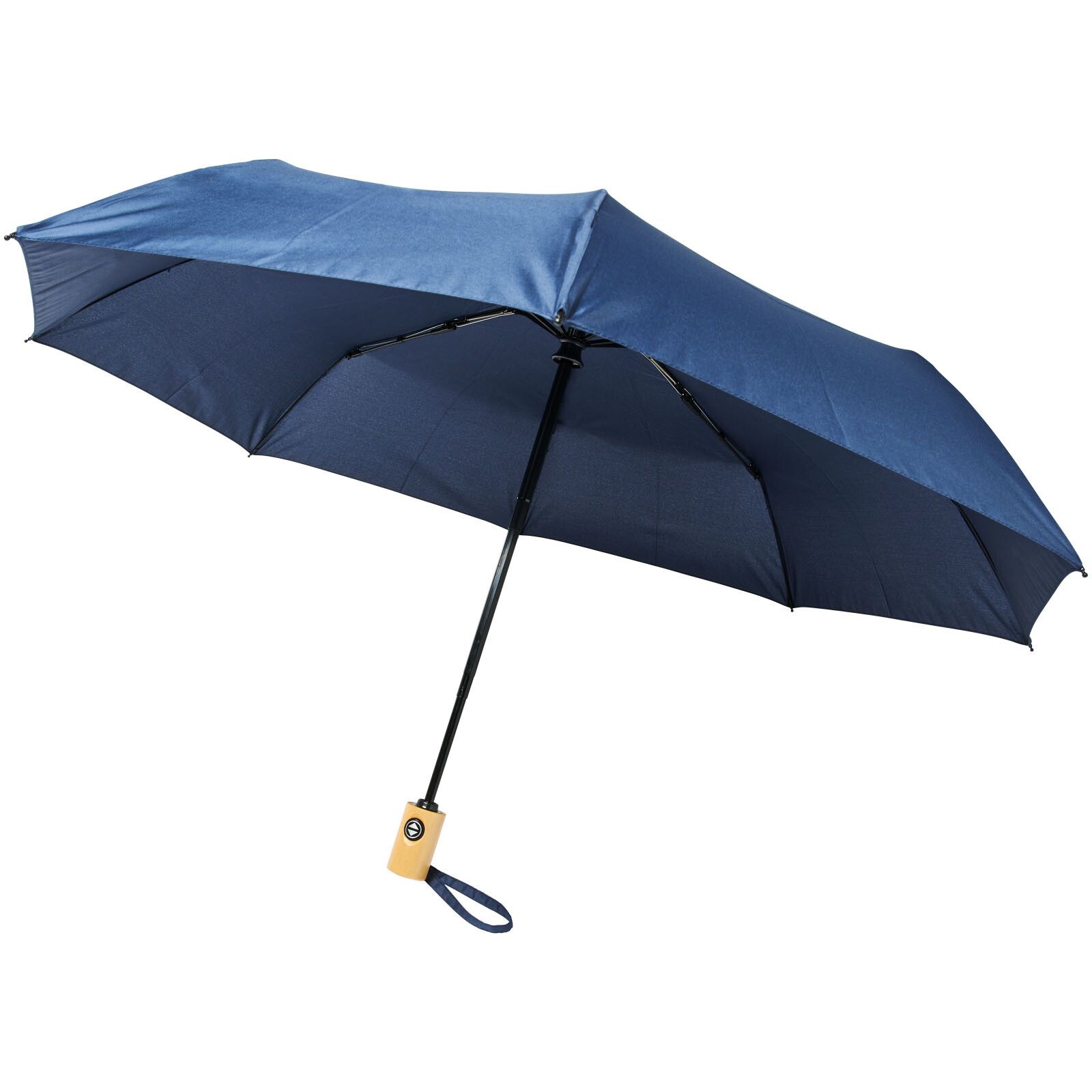 Bo 21" Vollautomatik Kompaktregenschirm aus recyceltem PET-Kunststoff - navy-833