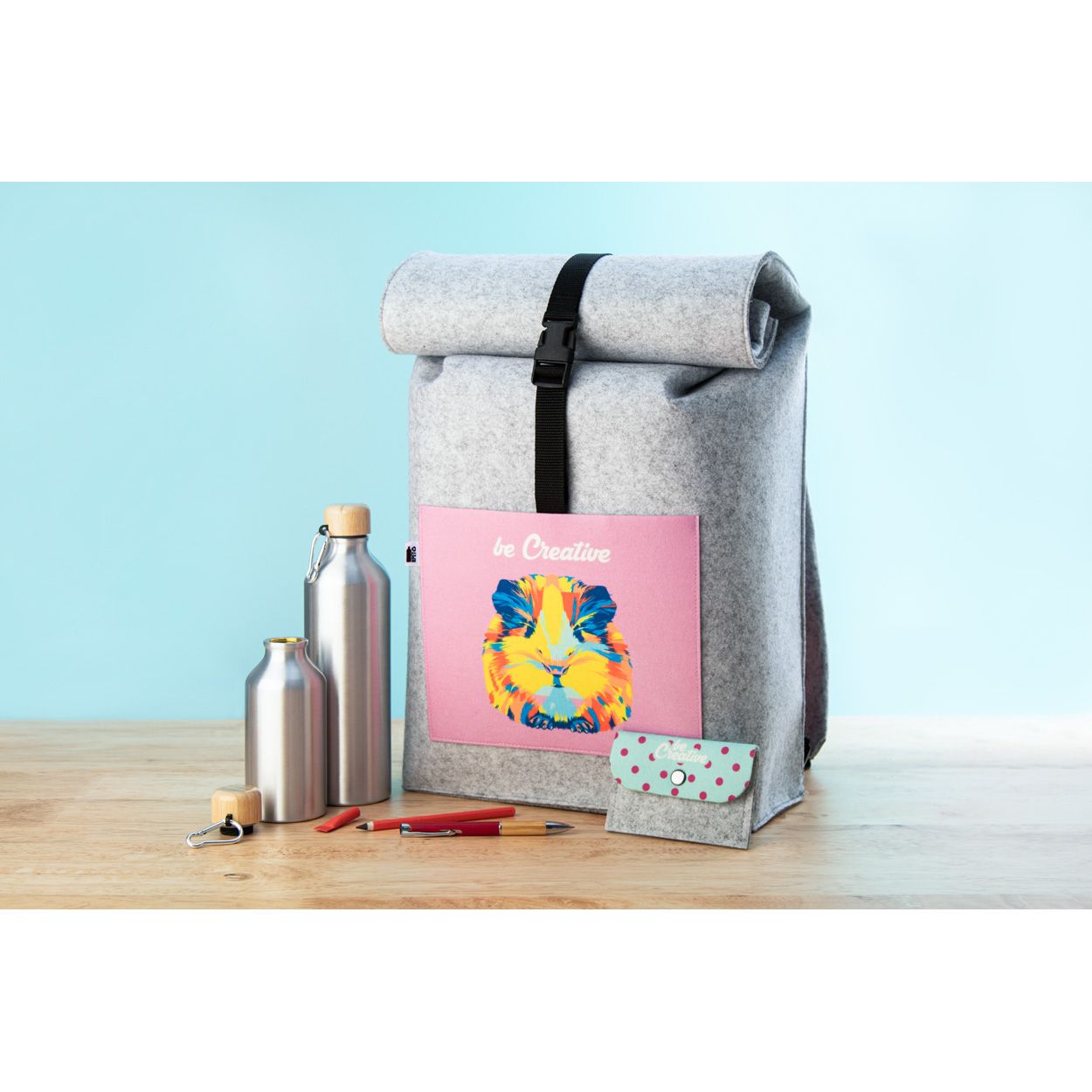 Individueller Rucksack CreaFelt Back - grau-394