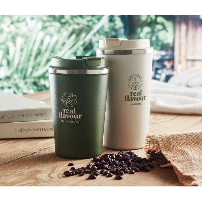Doppelwandiger Becher 350ml BRACE - dunkelgrün-934