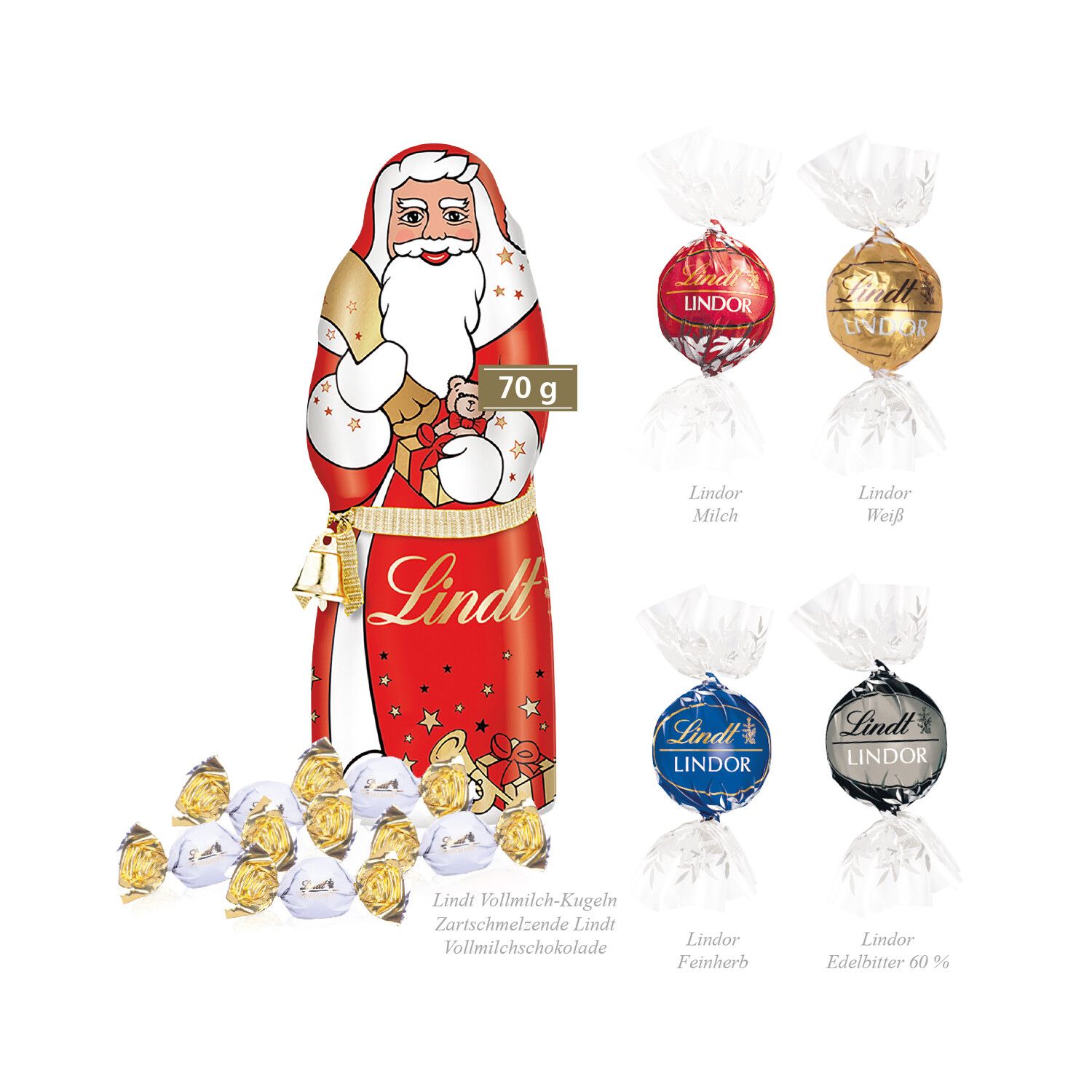 Premium-Präsent mit Lindt Weihnachtsmann "Maxi"-512