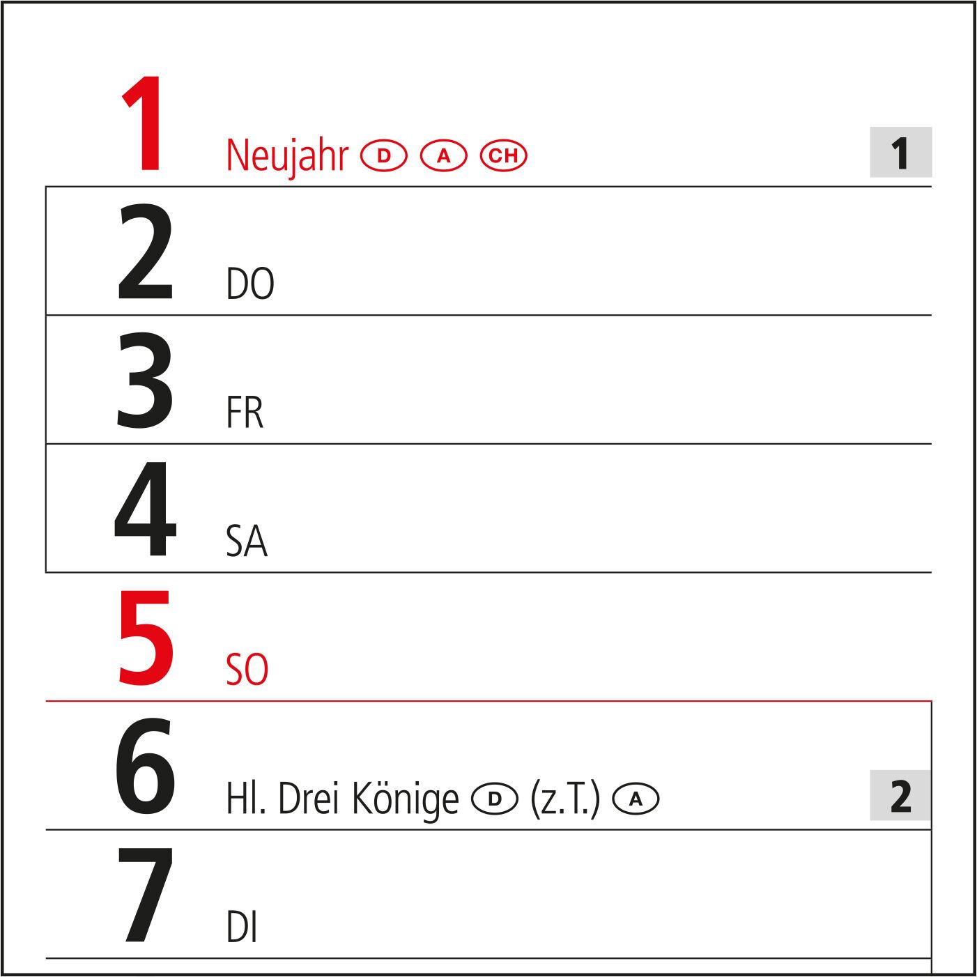 Streifenkalender Trend-242