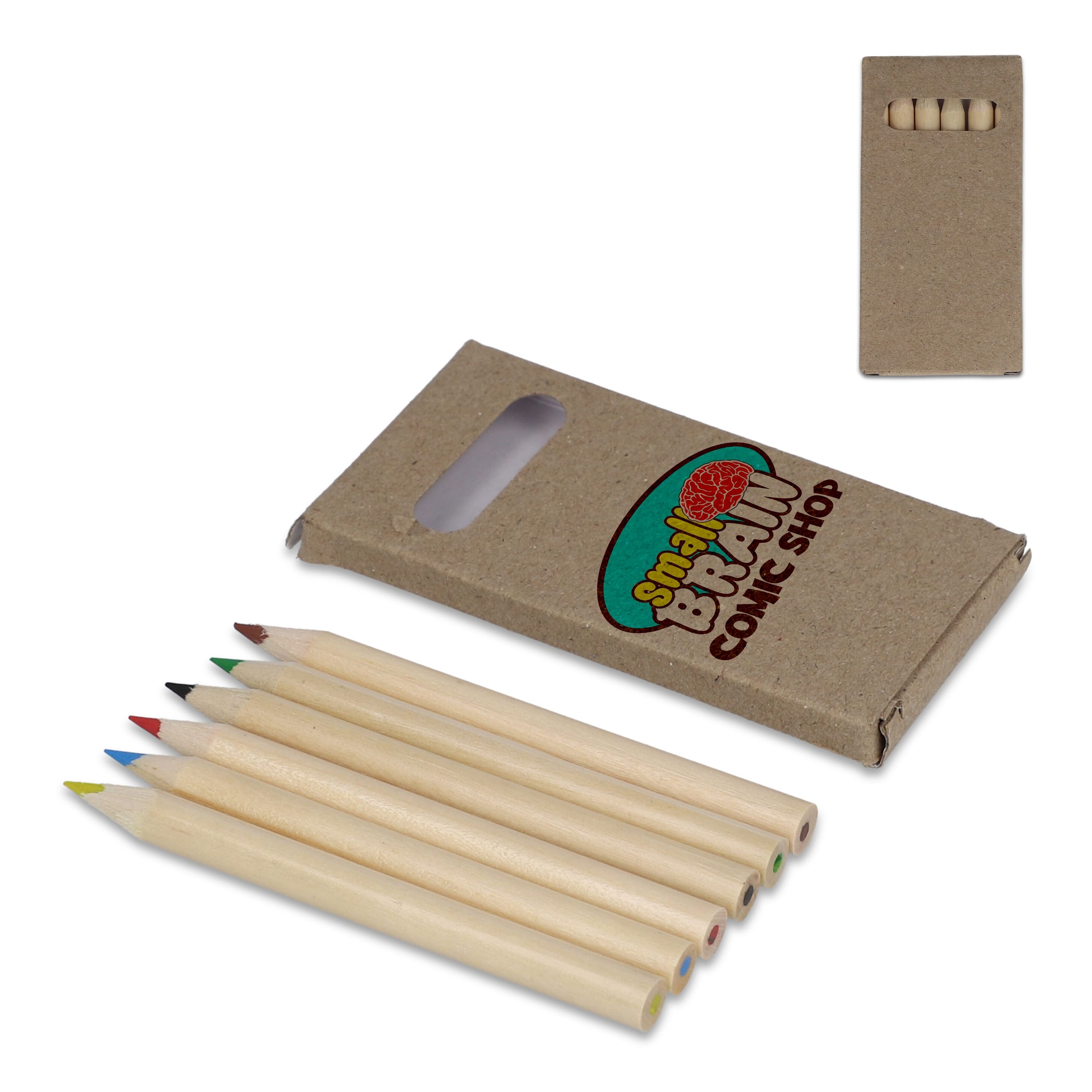 6 Buntstifte in Kraftbox - natur-847