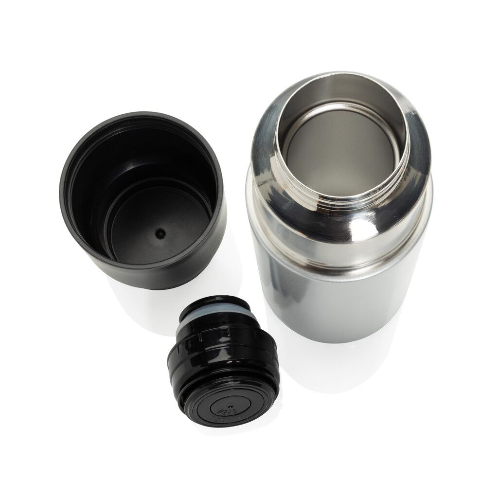 Thermocup RCS recycelte Thermoflasche mit Becher, 500ml - silber-203