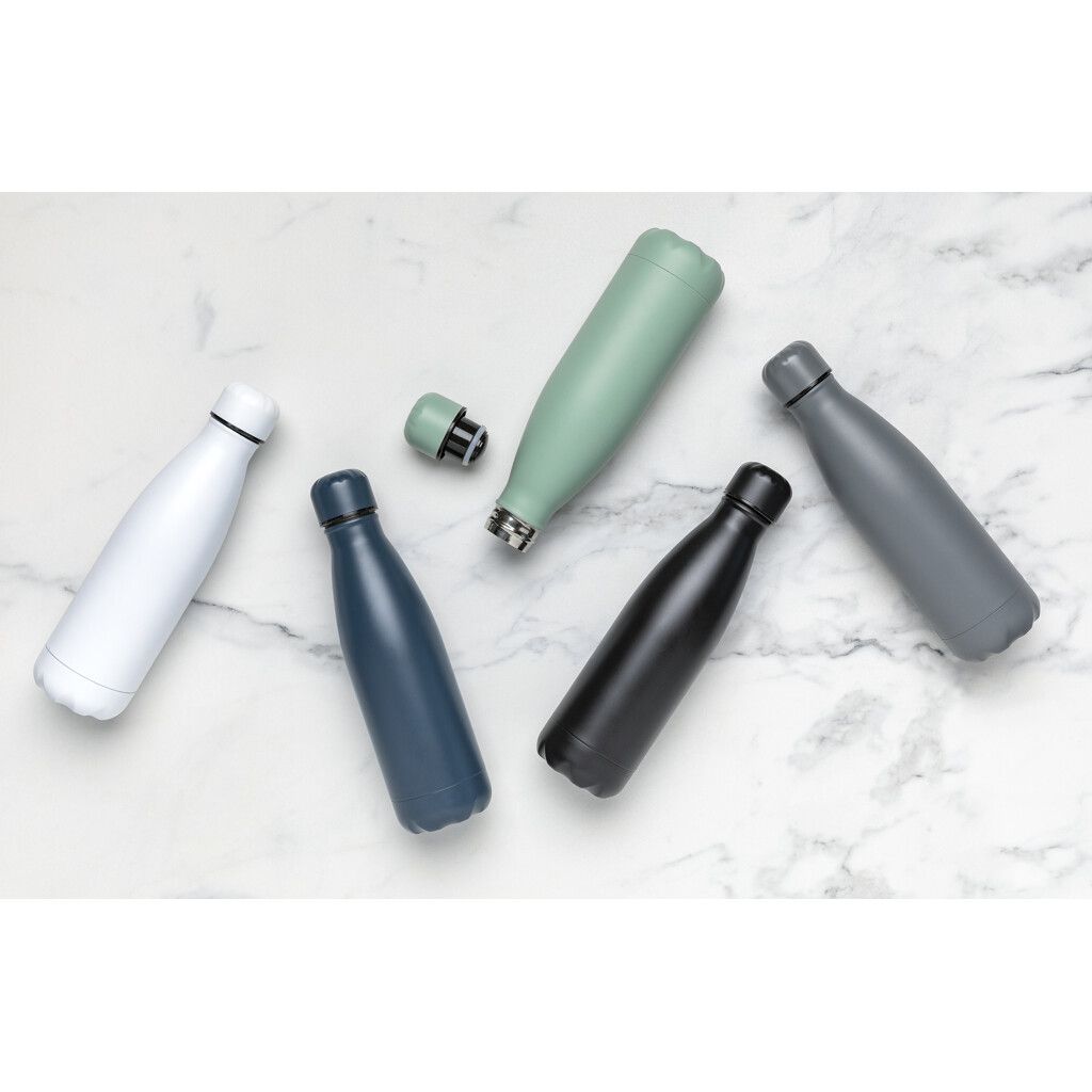 Einfarbige Vakuumisolierte Stainless Steel Flasche - grün-487
