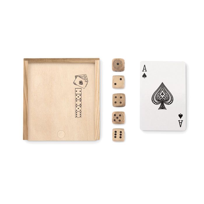 Spielkarten-Würfel-Set LAS VEGAS - holz-821