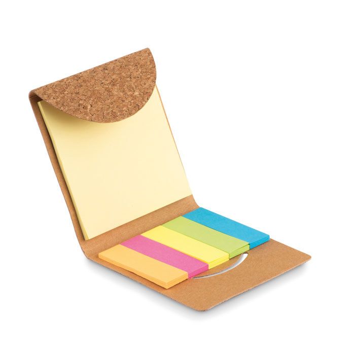 Notizblock-Set mit Kork FOLDCORK - beige-355