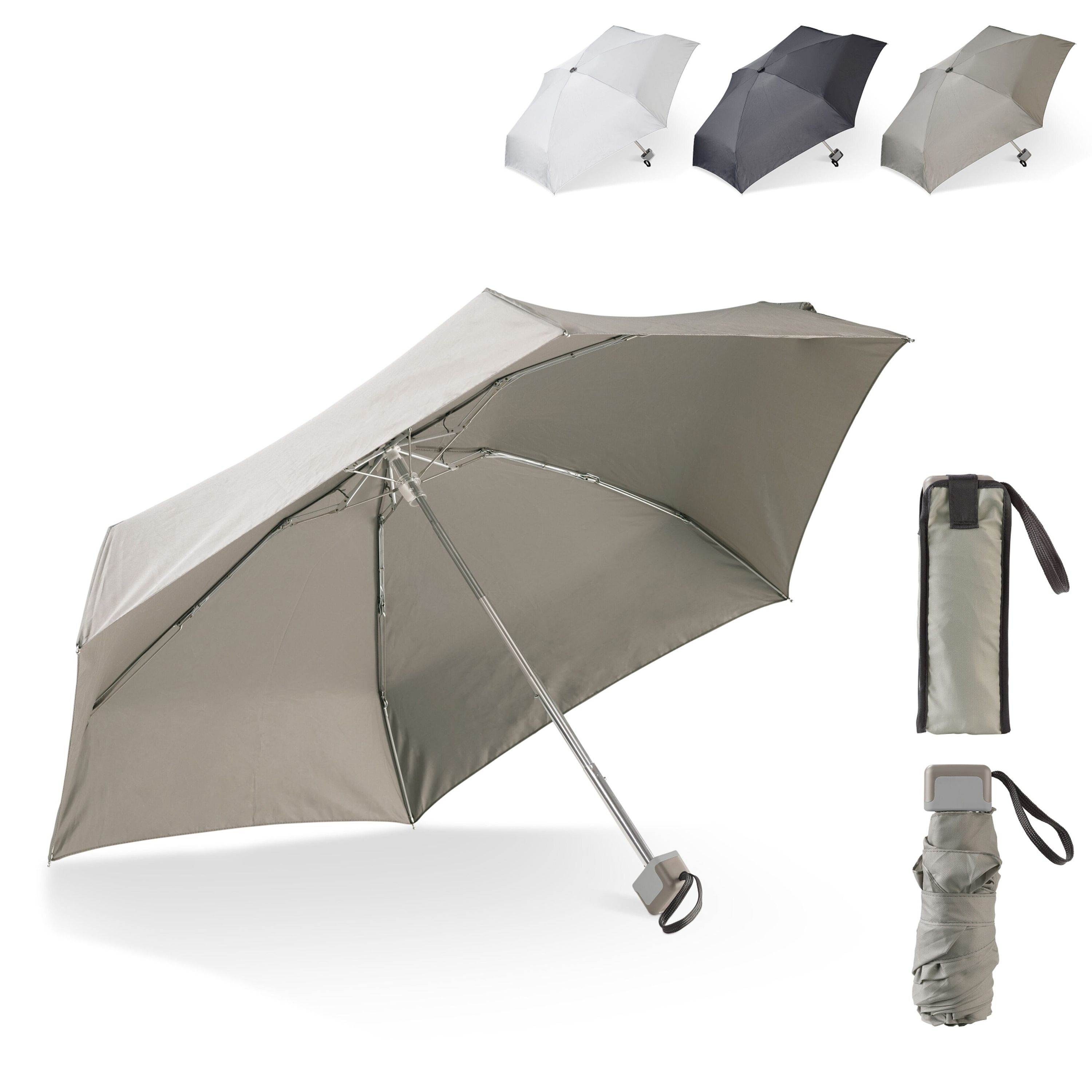 Ultraleichter 21” Regenschirm mit Hülle - weiss-654