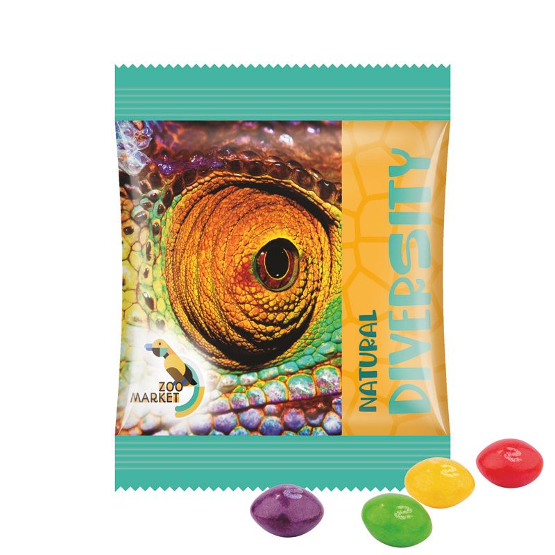 Minitüte 10 g, Folie weiß, Skittles Fruits Kaubonbons-61