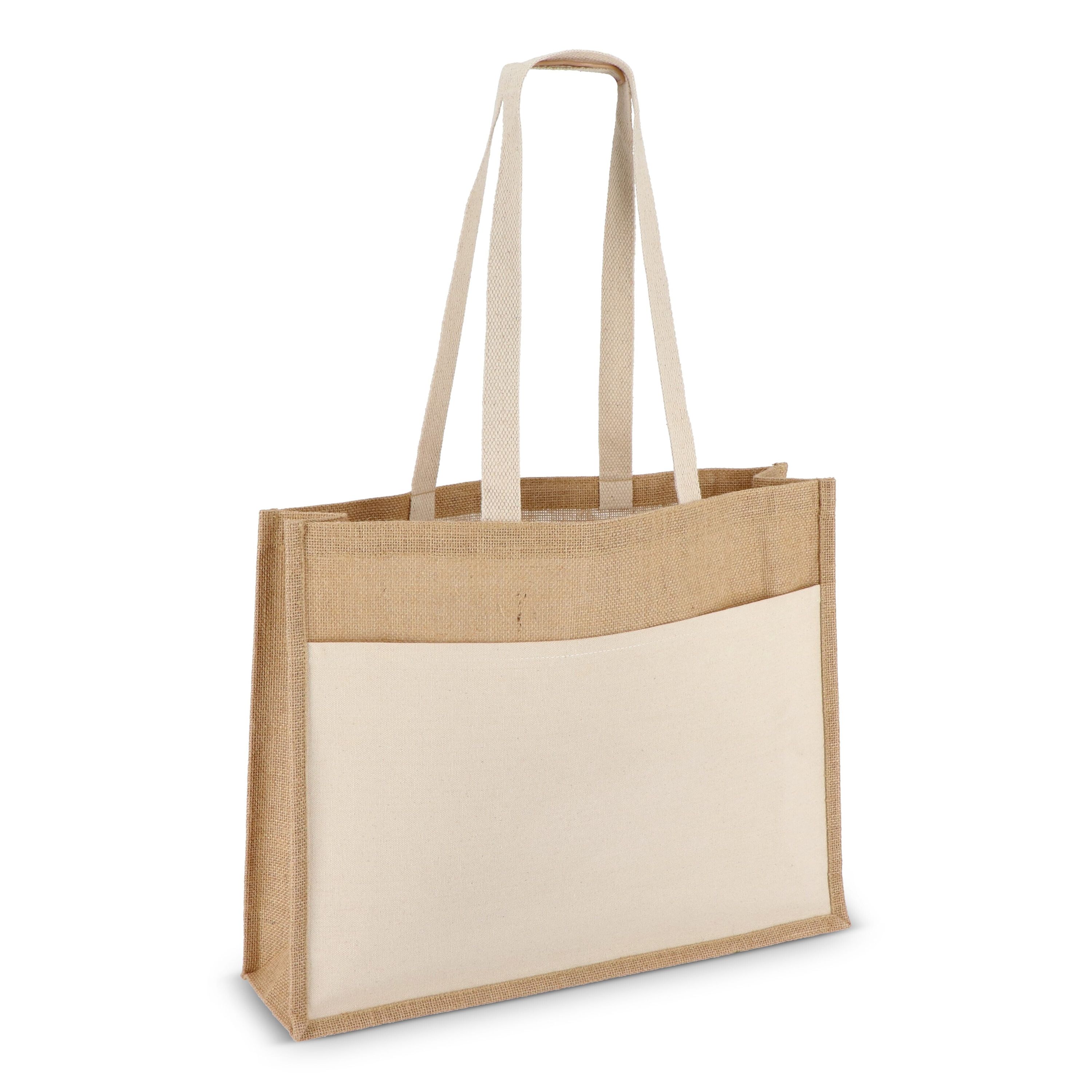 Jute Tragetasche OEKO-TEX® 45 x 12 x 35cm 320g/m² - natur-438