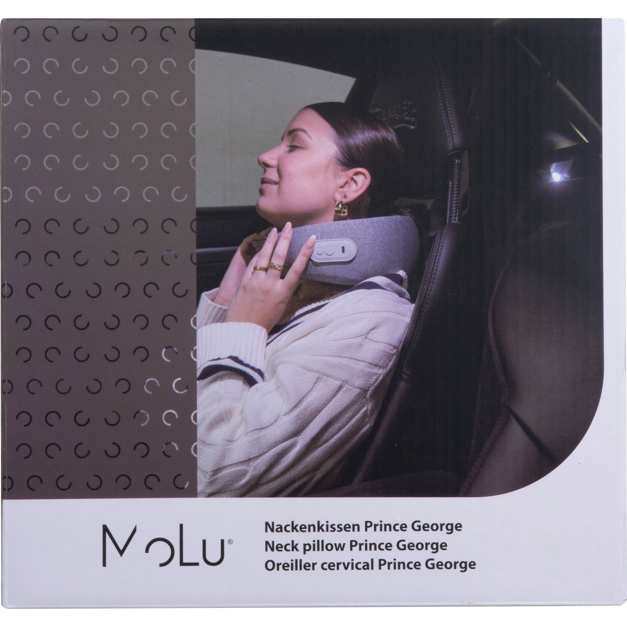 MoLu Nackenkissen Prince George - silbergrau-917