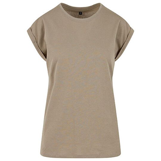 Ladies Extended Shoulder Tee - pale olive-787