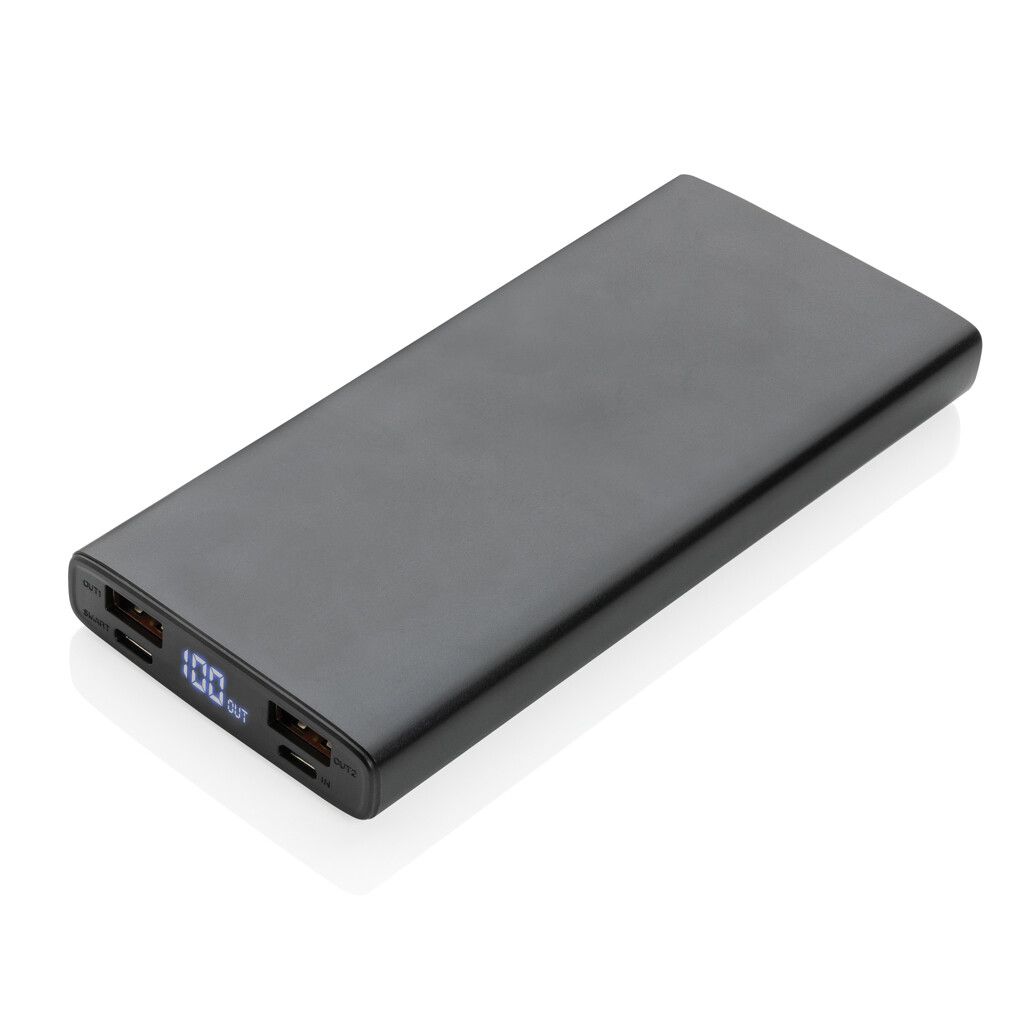 18W PD Powerbank mit 10.000 mAh aus Aluminium - schwarz-745