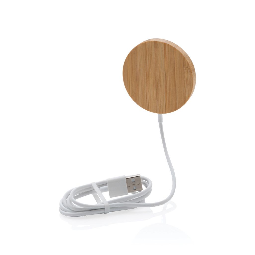 10W Bambus magnetischer Wireless Charger - braun-954