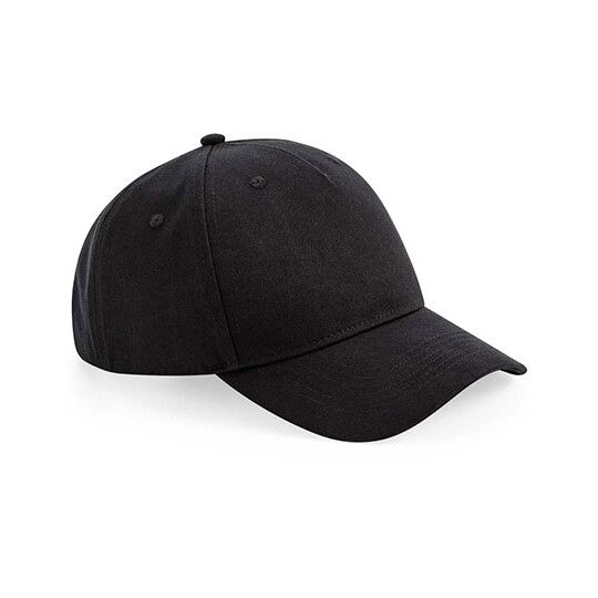 Organic Cotton 5 Panel Cap - black-631