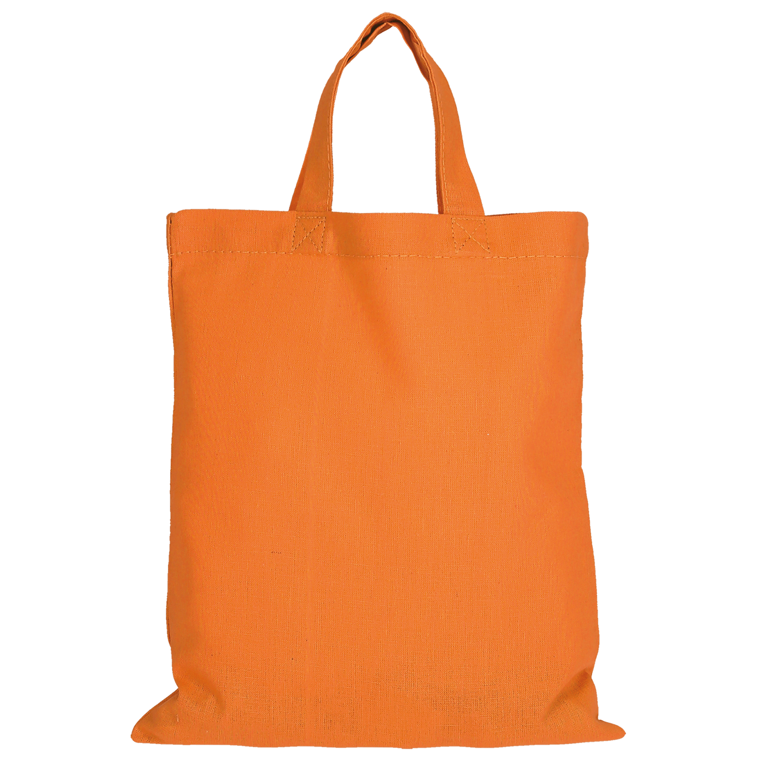 kleine Einkaufstasche Baumwolle - kurze Henkel - mandarin-875