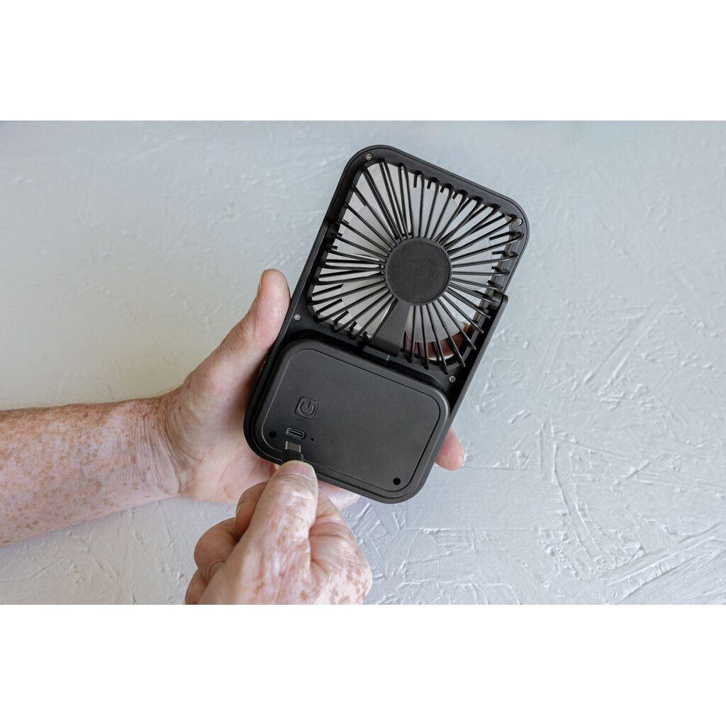 Aervina wiederaufladbarer Tischventilator aus RCS rec. ABS - schwarz-54