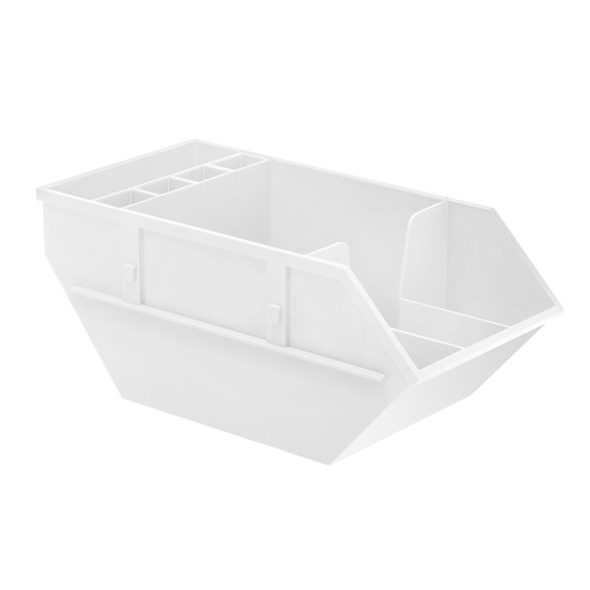 Zettelbox mit Köcher Container mit Kette - weiß-947