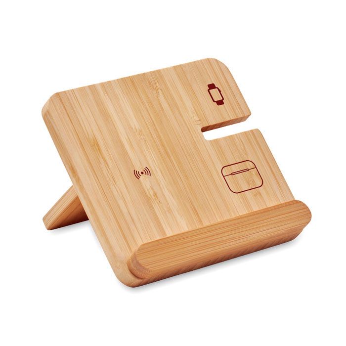 3in1 faltbare Ladestation 15W BOOGAR - holz-48