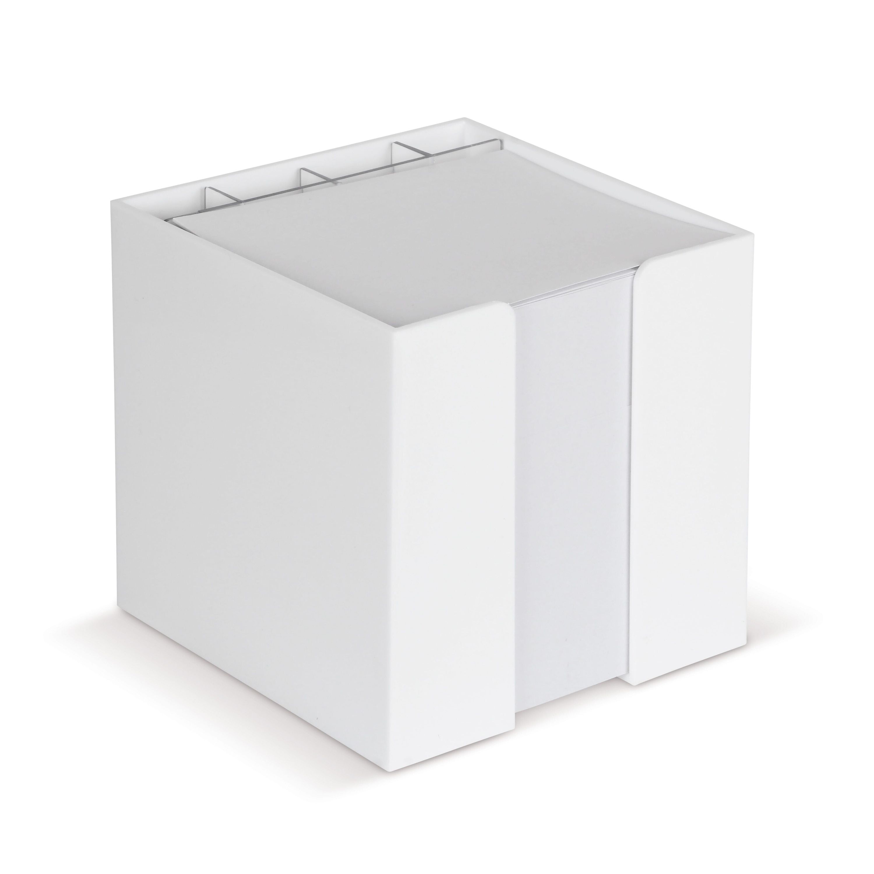Notizzettel 10x10x10cm in Würfelbox mit Stifteköcher - weiss-435