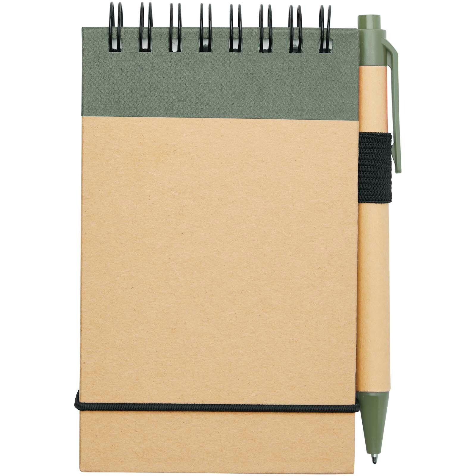 Zuse A7 Recycling Notizblock mit Stift - heather grün -  natur-554