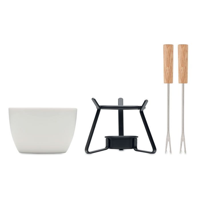 Keramik-Fondue-Set 240 ml KASE - weiß-483