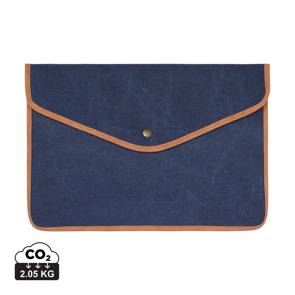 VINGA Bosler 16" Laptop-Tasche aus GRS recyceltem Canvas - navy blau-332
