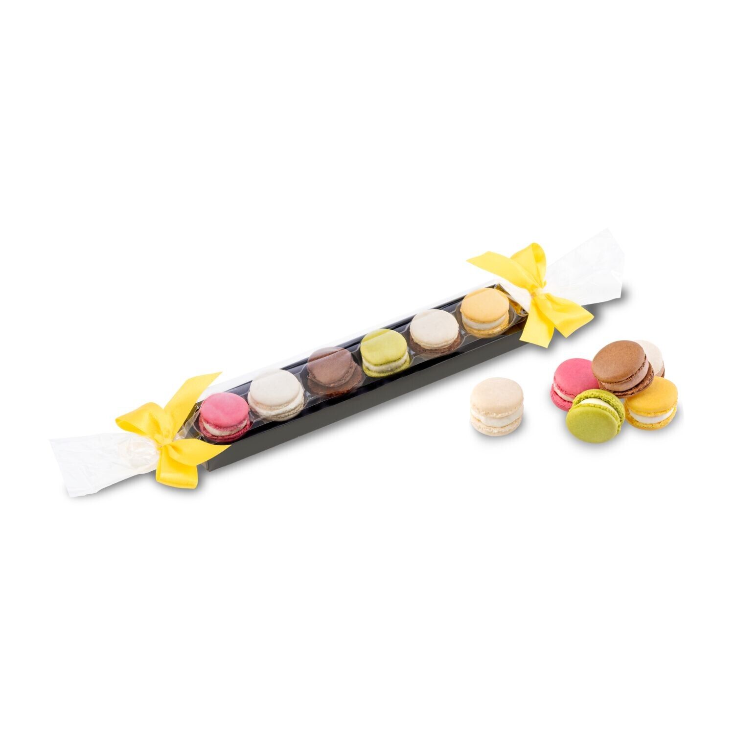 Macaron-Stange mit Schleifen - sechs bunte Macarons (60 g)-888