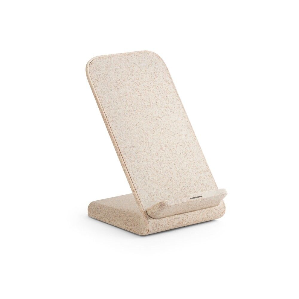 ENGLERT Smartphone-Halter mit 10W-Ladegerät aus ABS-Weizenstroh - natur-658