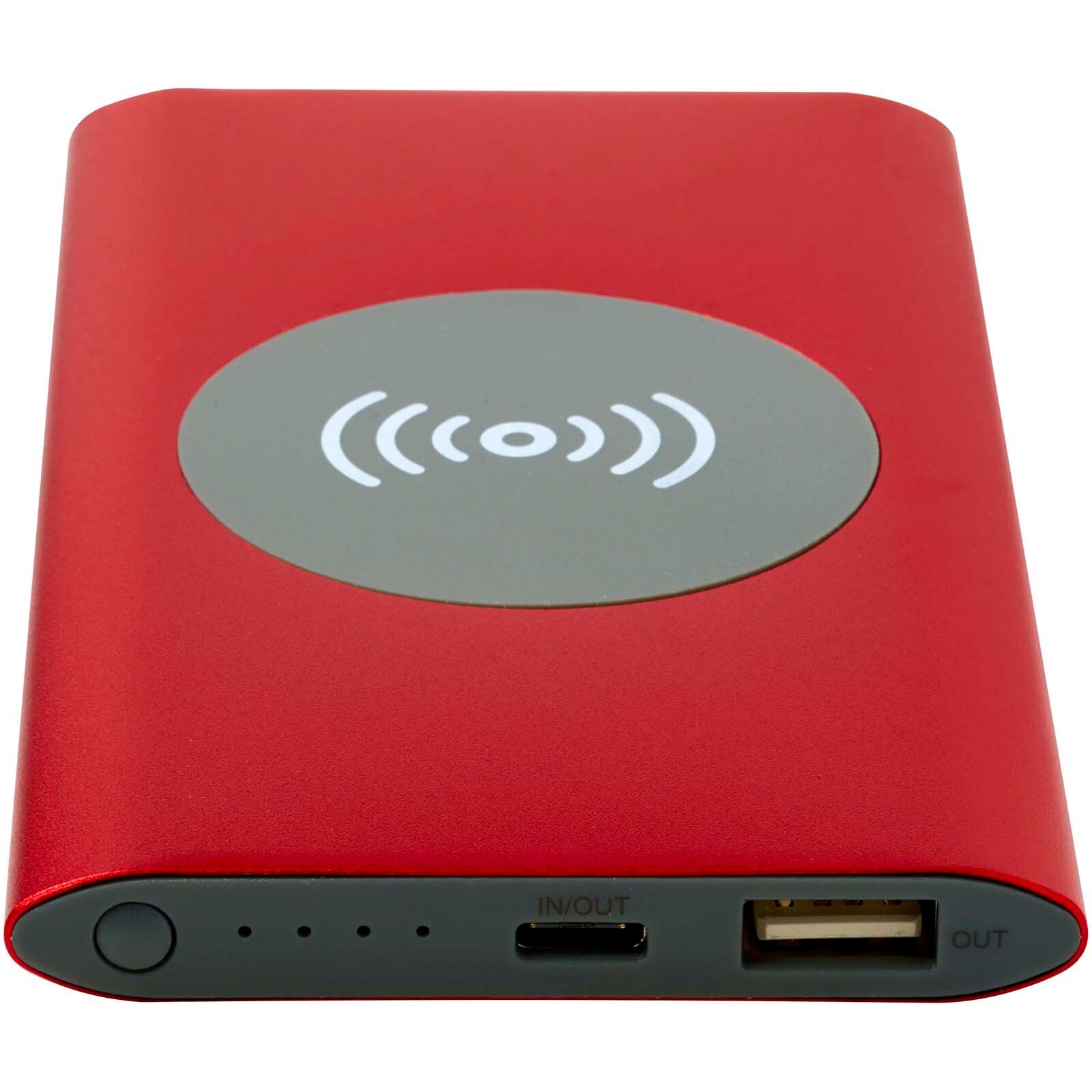 Juice 4000 mAh Typ-C kabellose Powerbank aus recyceltem Aluminium  - rot-239