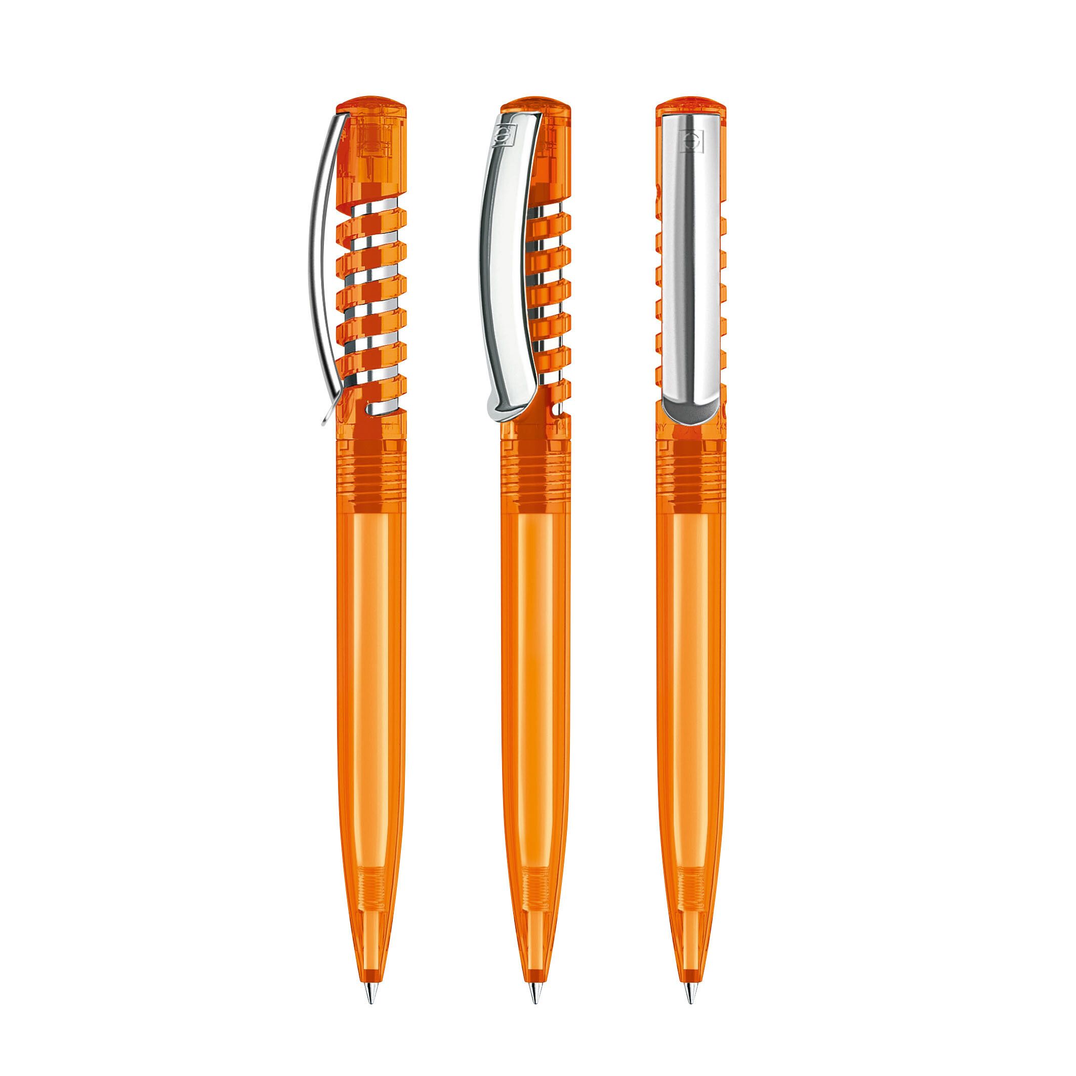 New Spring Clear MC Druckkugelschreiber - orange-378