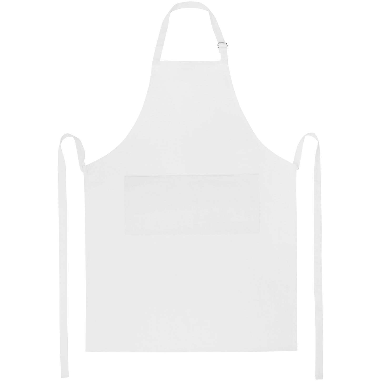 Andrea 240 g/m² Schürze mit verstellbarem Nackenband - weiss-589