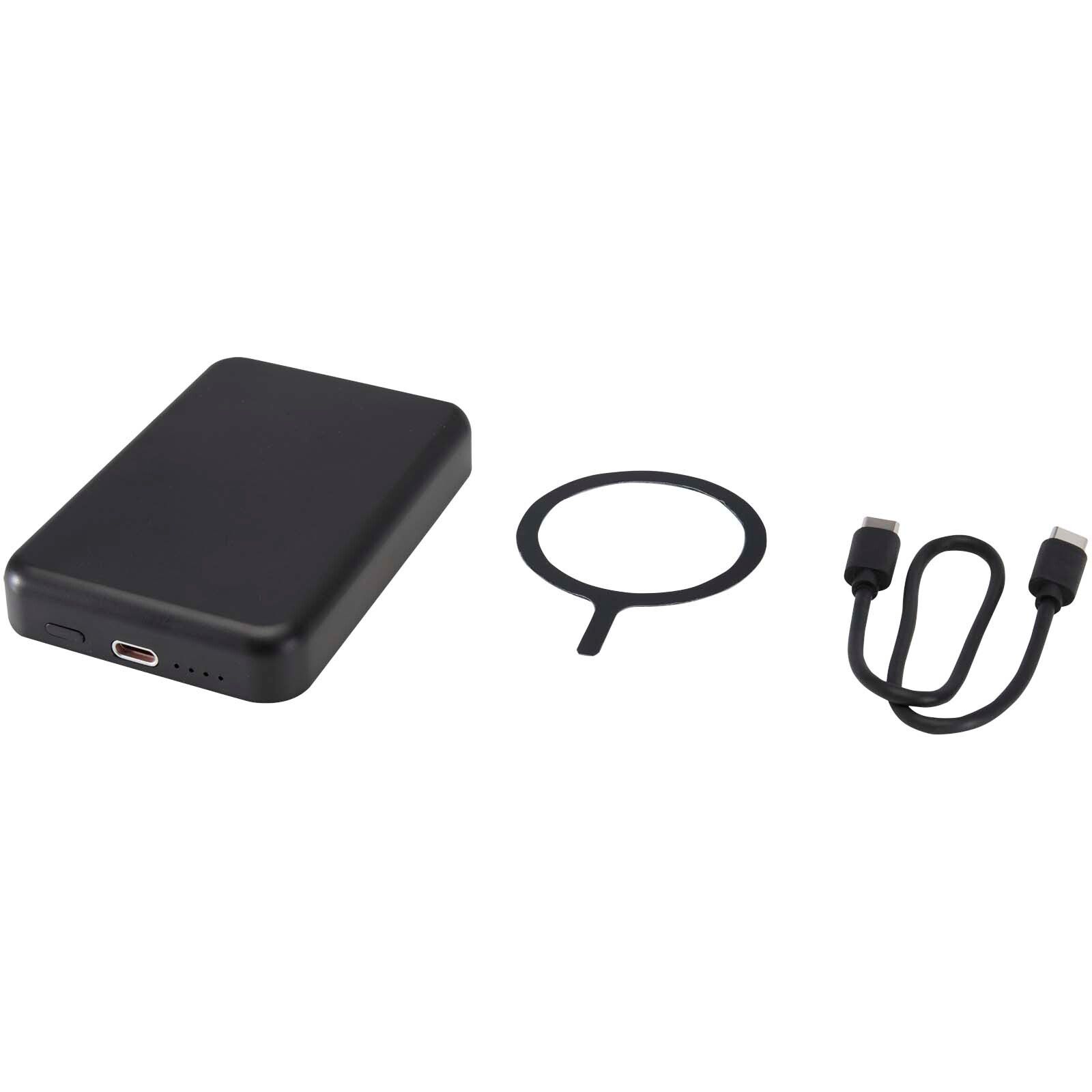 Acrab 15 W 5.000 mAh magnetische kabellose Powerbank mit 20 W PD aus recyceltem Kunststoff - schwarz-43