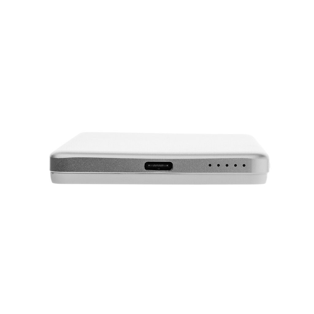 Orion 5.000mAh 5W magnetische Powerbank aus RCS rec. Alu - silber-621