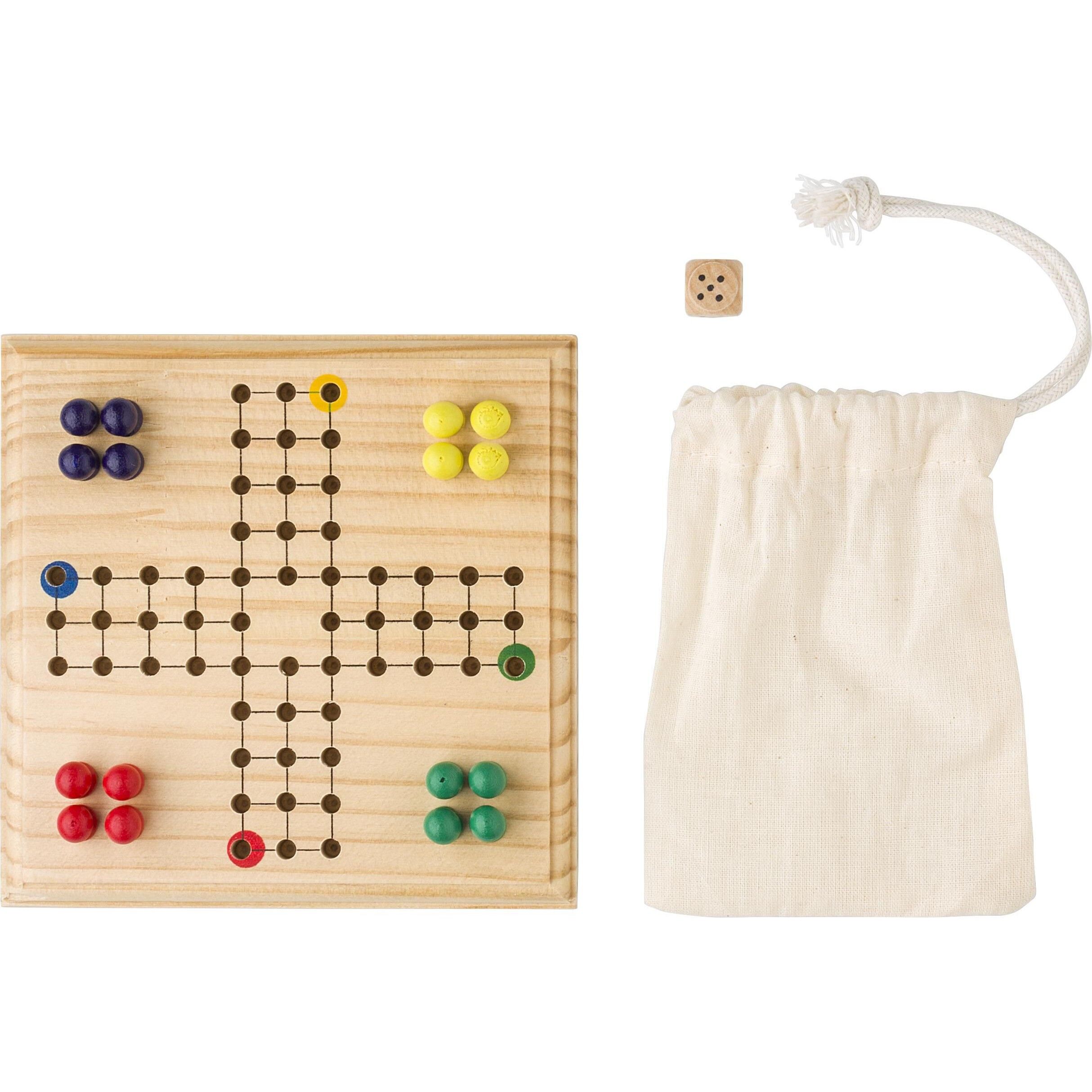 Ludo-Spiel aus Holz Yasir - braun-123
